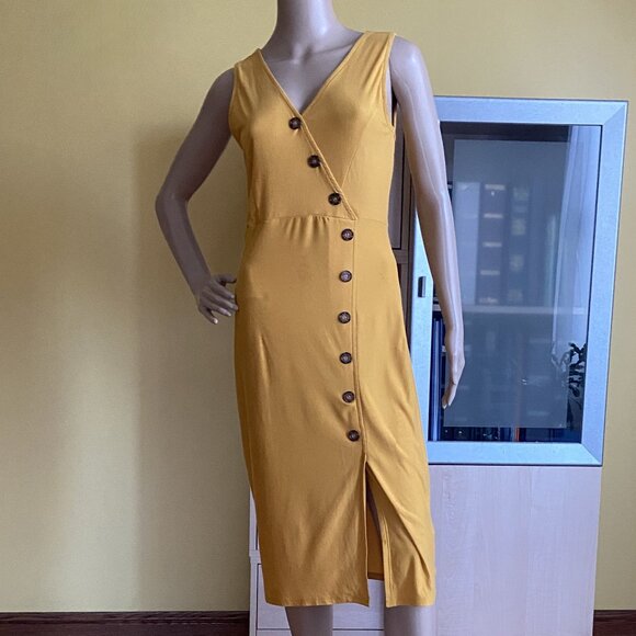 Derek Heart Sleeveless button front midi dress - Picture 1 of 7